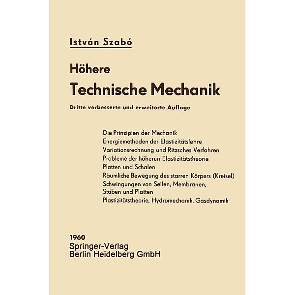 Höhere Technische Mechanik, Istvan Szabo