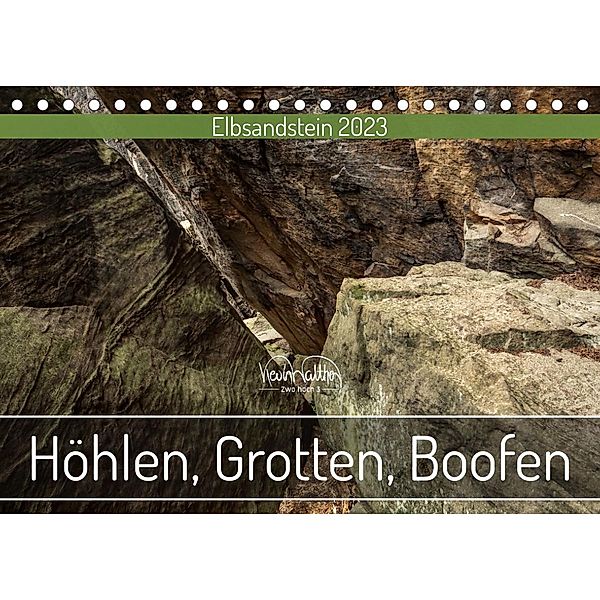 Höhlen, Grotten, Boofen - Elbsandstein (Tischkalender 2023 DIN A5 quer), Kevin Walther