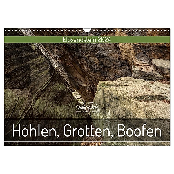 Höhlen, Grotten, Boofen - Elbsandstein (Wandkalender 2024 DIN A3 quer), CALVENDO Monatskalender, Kevin Walther