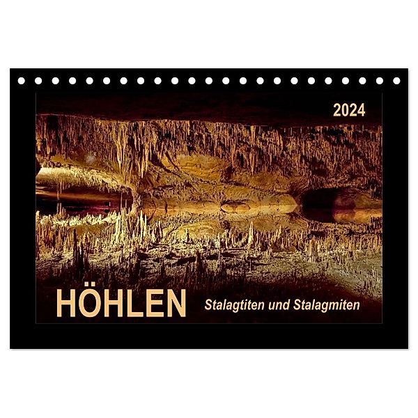 Höhlen, Stalaktiten und Stalagmiten (Tischkalender 2024 DIN A5 quer), CALVENDO Monatskalender, Peter Roder