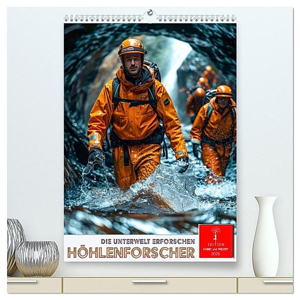 Höhlenforscher - die Unterwelt erforschen (hochwertiger Premium Wandkalender 2025 DIN A2 hoch), Kunstdruck in Hochglanz, Calvendo, Peter Roder