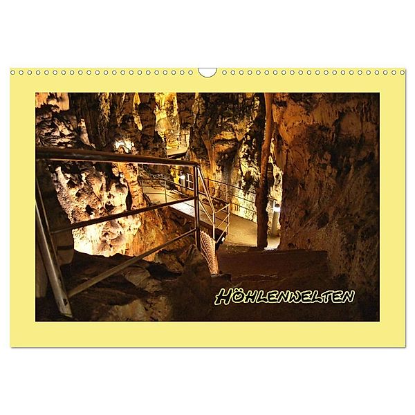 Höhlenwelten (Wandkalender 2024 DIN A3 quer), CALVENDO Monatskalender, Helmut Schneller
