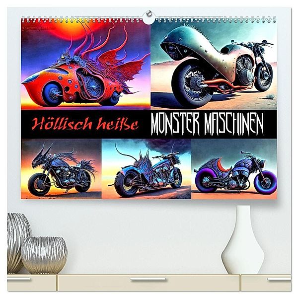 Höllisch heiße Monster Maschinen (hochwertiger Premium Wandkalender 2024 DIN A2 quer), Kunstdruck in Hochglanz, Garrulus glandarius