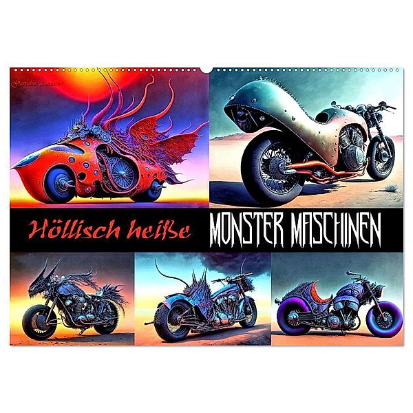Höllisch heiße Monster Maschinen (Wandkalender 2024 DIN A2 quer), CALVENDO Monatskalender, Garrulus glandarius