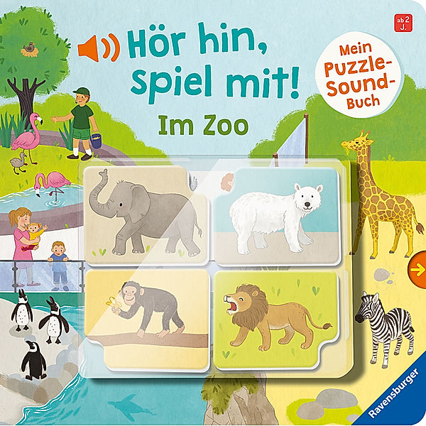 Hör hin, spiel mit! Mein Puzzle-Soundbuch: Im Zoo, Sandra Grimm