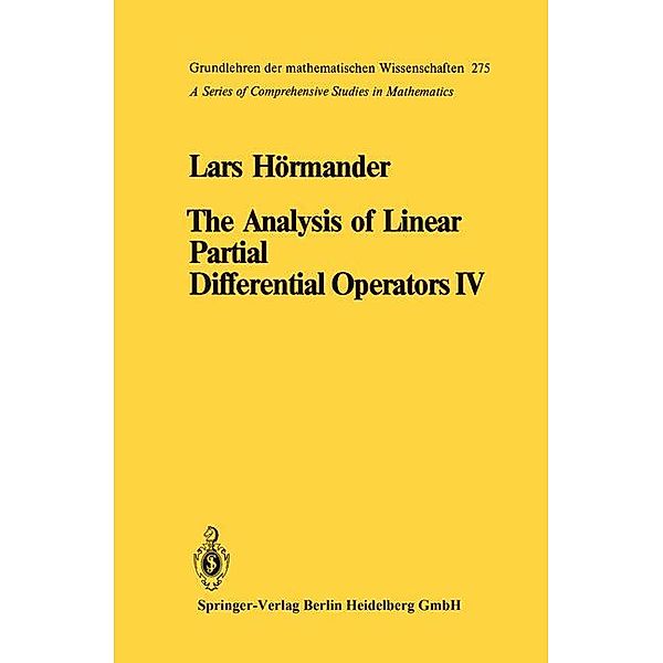 Hoermander, L: Analysis of Linear Part. Diff. 4, Lars Hörmander