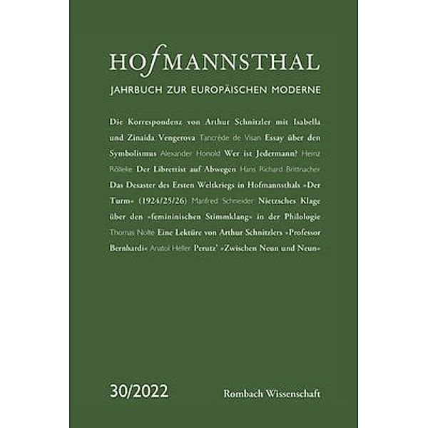 Hofmannsthal - Jahrbuch zur europäischen Moderne