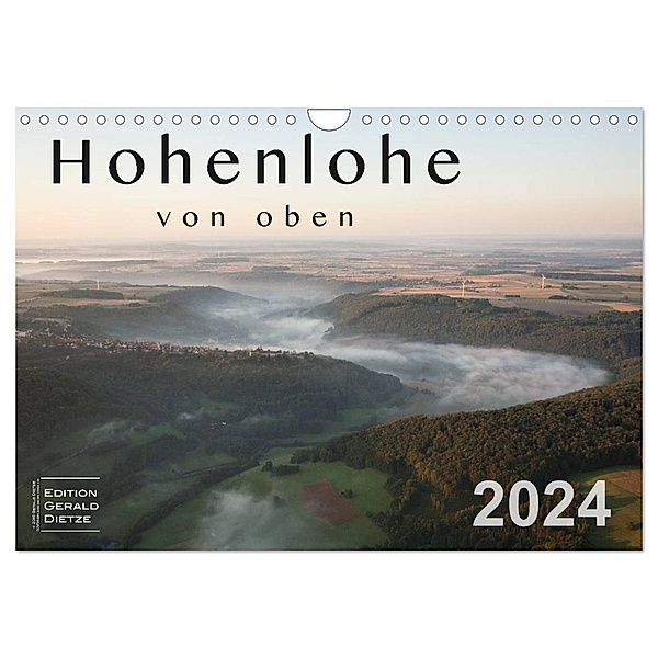 Hohenlohe von oben (Wandkalender 2024 DIN A4 quer), CALVENDO Monatskalender, Gerald Dietze
