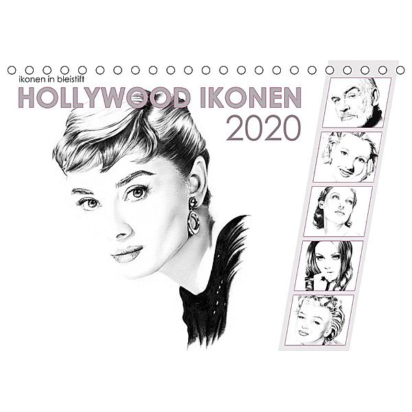 Hollywood Ikonen in Bleistift 2020 (Tischkalender 2020 DIN A5 quer), Dirk Richter