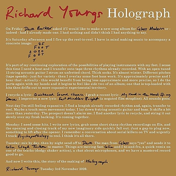 Holograph (Dark Red), Richard Youngs