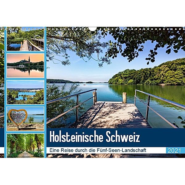 Holsteinische Schweiz - Fünf-Seen-Landschaft (Wandkalender 2021 DIN A3 quer), Andrea Dreegmeyer