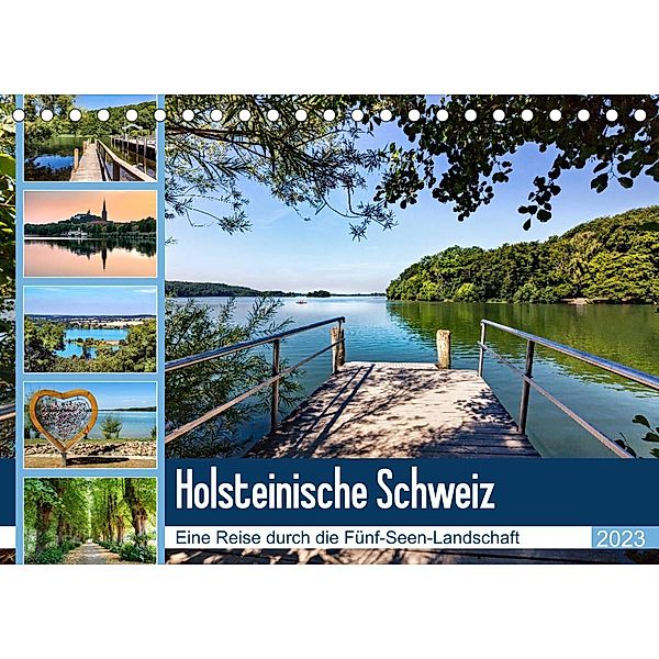 Holsteinische Schweiz - Fünf-Seen-Landschaft (Tischkalender 2023 DIN A5 quer), Andrea Dreegmeyer