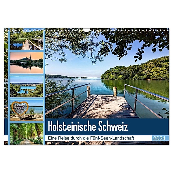 Holsteinische Schweiz - Fünf-Seen-Landschaft (Wandkalender 2024 DIN A3 quer), CALVENDO Monatskalender, Andrea Dreegmeyer