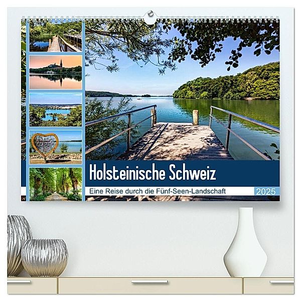Holsteinische Schweiz - Fünf-Seen-Landschaft (hochwertiger Premium Wandkalender 2025 DIN A2 quer), Kunstdruck in Hochglanz, Calvendo, Andrea Dreegmeyer