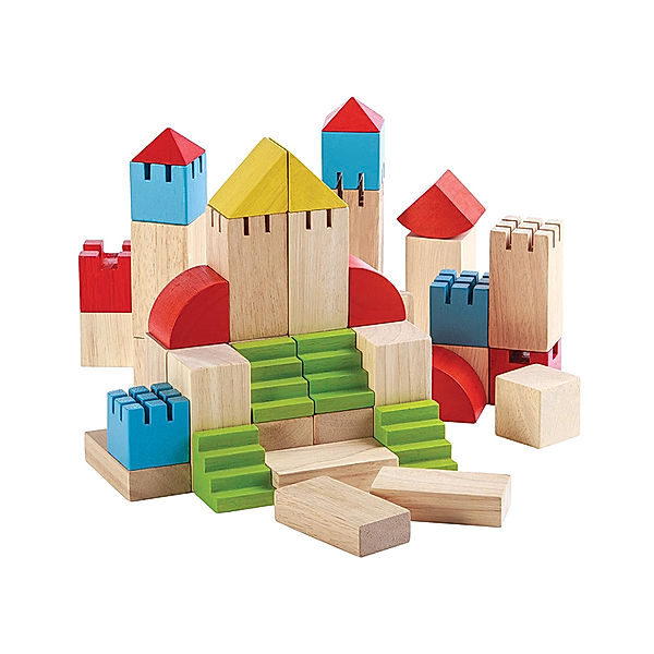 Plan Toys Holz-Bauklötze BURG 46-teilig