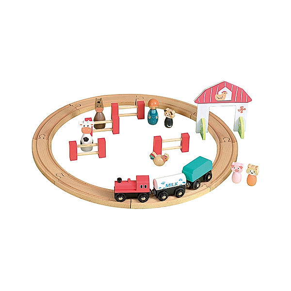 Egmont Toys Holz-Eisenbahn KLEINE FARM 23-teilig