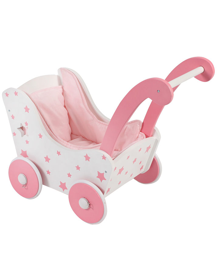 Holz-Puppenwagen LITTLE STARS (Farbe: ro...