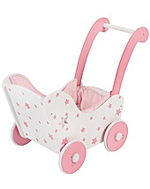 Holz-Puppenwagen LITTLE STARS (Farbe: rosa)