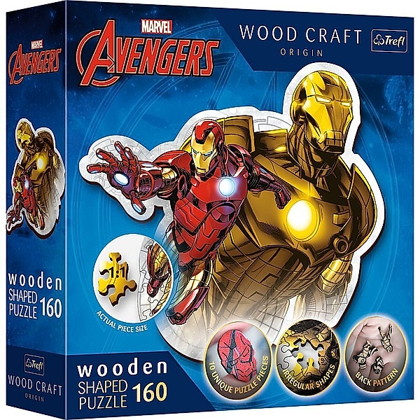 Trefl Holz Puzzle 160  Marvel Avengers - Ironman's Flug