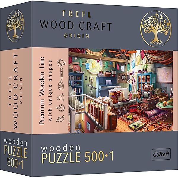 Trefl Holz Puzzle 500+1  Schätze auf dem Dachboden