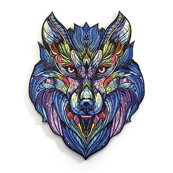 Holz-Puzzle Wolf in Holzbox 200 Teile, 23,2 x 30 cm