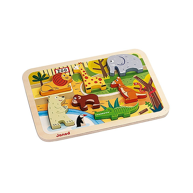 Holz-Puzzle ZOO 7-teilig in bunt kaufen | tausendkind.at