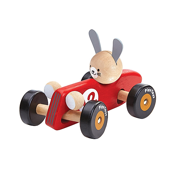 Plan Toys Holz-Rennauto HASE in rot