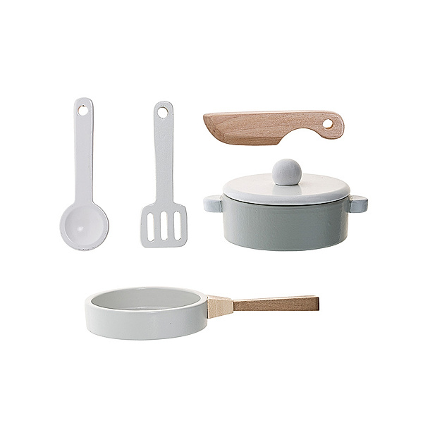 Bloomingville Holz-Set LET‘S COOK 5-teilig in natur/weiss