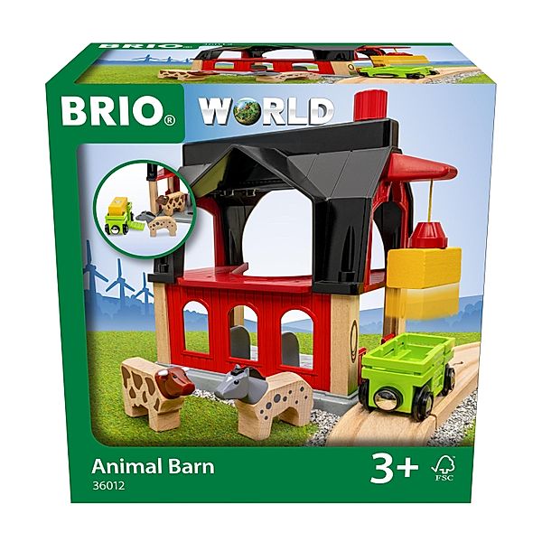 Brio Holz-Spielset WORLD - ANIMAL BARN 6-teilig