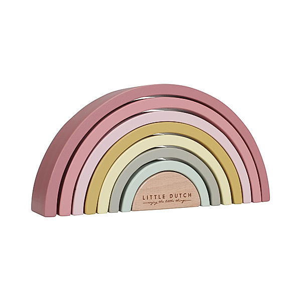 Little Dutch Holz-Stapelbogen RAINBOW 8-teilig in pink