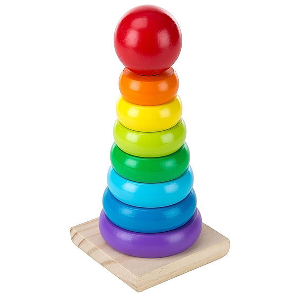 Melissa & Doug Holz-Stapelturm REGENBOGEN in bunt