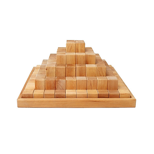 GRIMM's Holz-Stufenpyramide NATUR 100-teilig