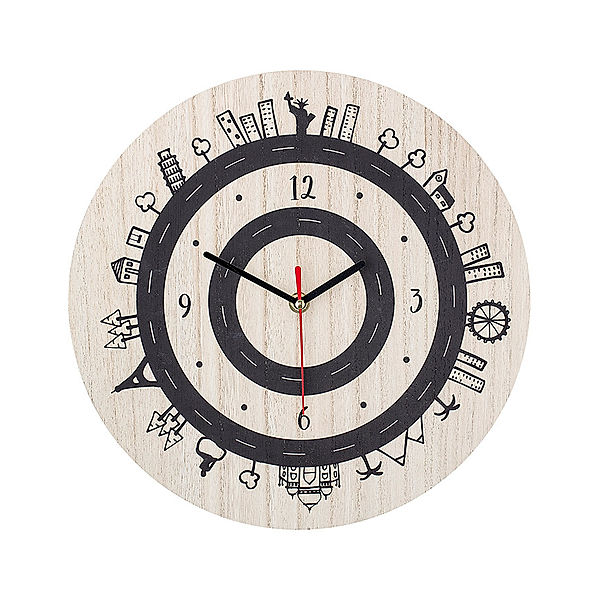 Bloomingville Holz-Wanduhr NATURE (30cm) in natur
