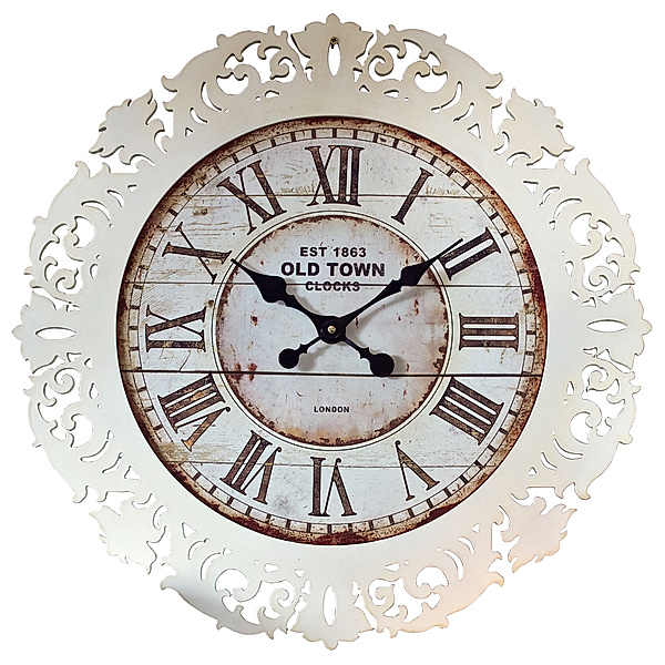 Holz-Wanduhr Old Town, 60 cm