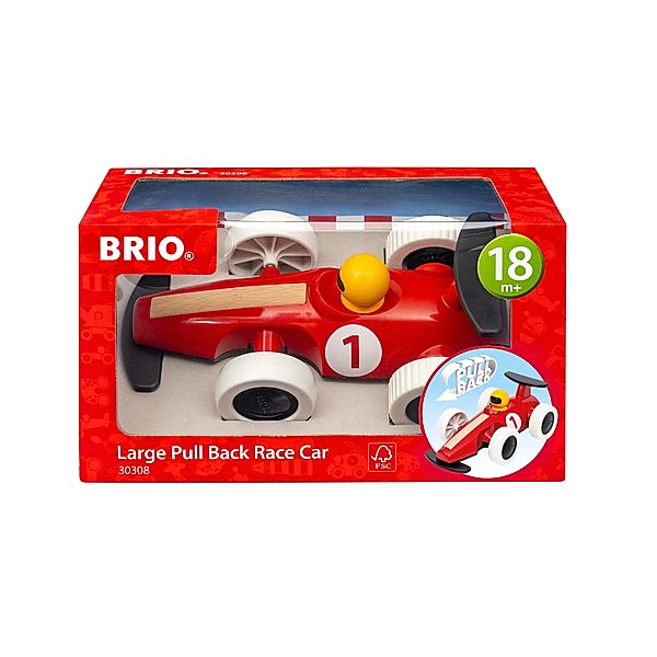 Brio Holzauto GROssER RENNWAGEN mit Rückziehmotor