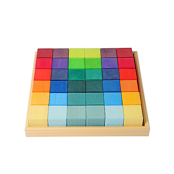 GRIMM's Holzbauklötze REGENBOGEN MOSAIK 36-teilig