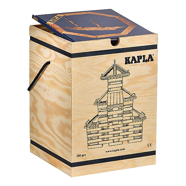 KAPLA® Holzbauplättchen KAPLA 280-teilig mit Bastelbuch in natur