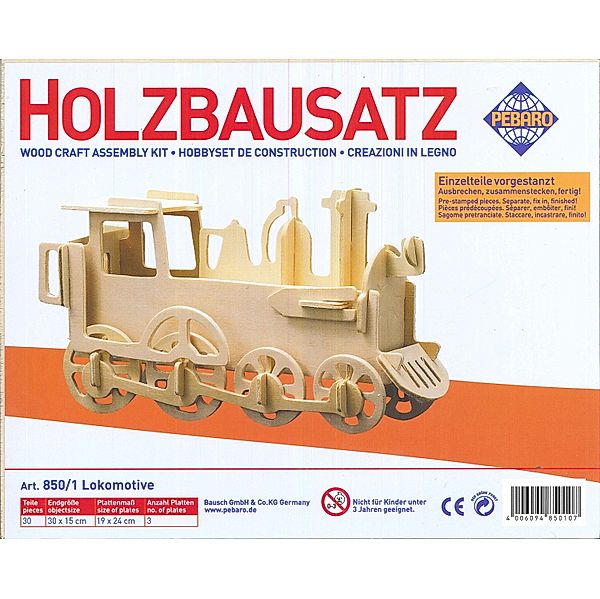 Holzbausatz Lokomotive