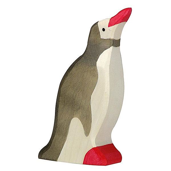 HOLZTIGER Holztier PINGUIN KOPF HOCH