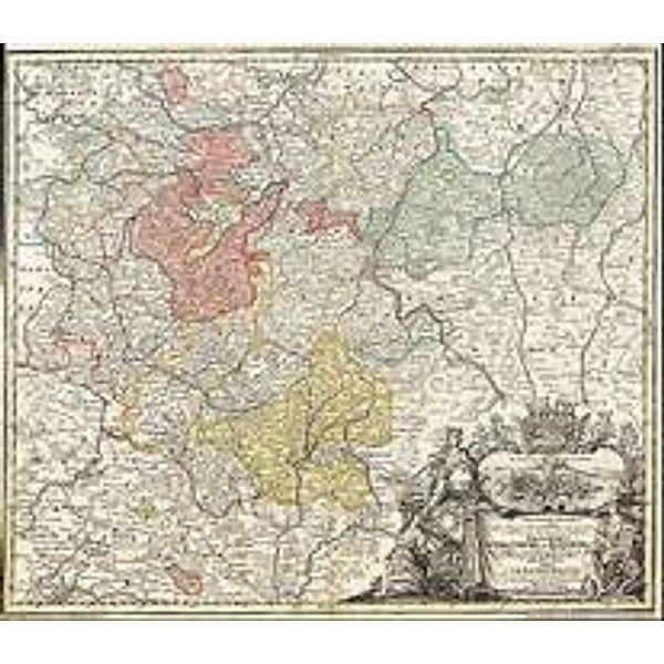 Homann, J: Historische Karte: Fürstentümer Gotha, Coburg, Johann Baptist Homann