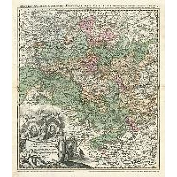 Homann, J: Historische Karte: Unt. Tl. FRANKEN 1707, Johann B Homann