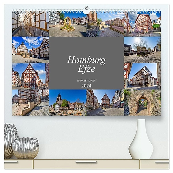 Homburg Efze Impressionen (hochwertiger Premium Wandkalender 2024 DIN A2 quer), Kunstdruck in Hochglanz, Dirk Meutzner