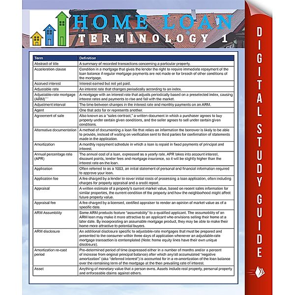 Home Loan Terminology 1, Mdk Publishing