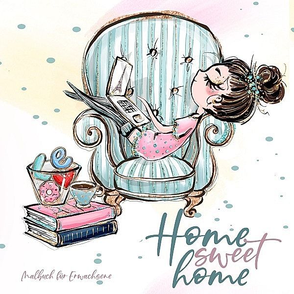 Home Sweet Home - Malbuch für Erwachsene, Musterstück Grafik