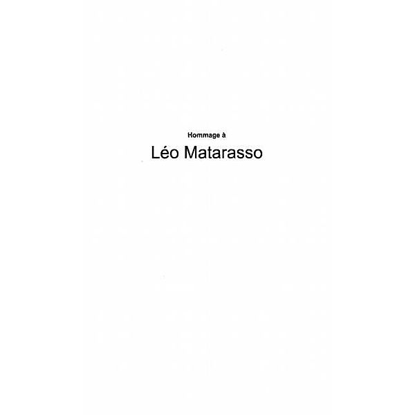 Hommage a leo matarasso / Hors-collection, Collectif