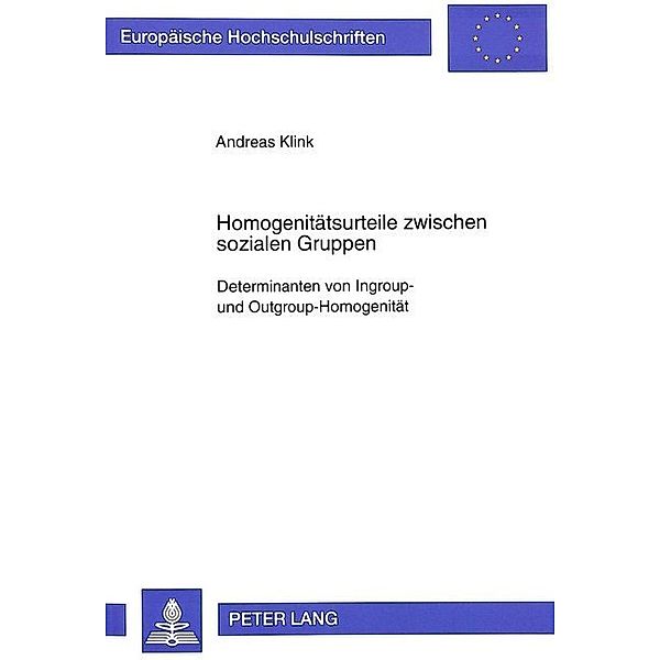 Homogenitätsurteile zwischen sozialen Gruppen, Andreas Klink