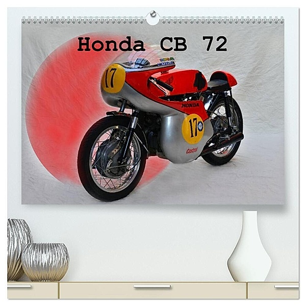 Honda CB 72 (hochwertiger Premium Wandkalender 2024 DIN A2 quer), Kunstdruck in Hochglanz, Ingo Laue