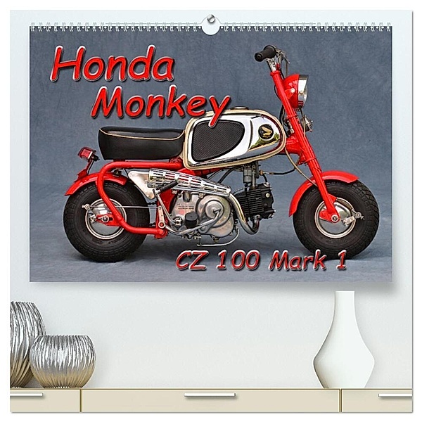 Honda Monkey CZ Mark 1 (hochwertiger Premium Wandkalender 2024 DIN A2 quer), Kunstdruck in Hochglanz, Ingo Laue