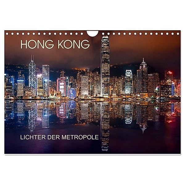 Hong Kong Citylights (Wandkalender 2024 DIN A4 quer), CALVENDO Monatskalender, Bernhard Sitzwohl/Delfinophotography