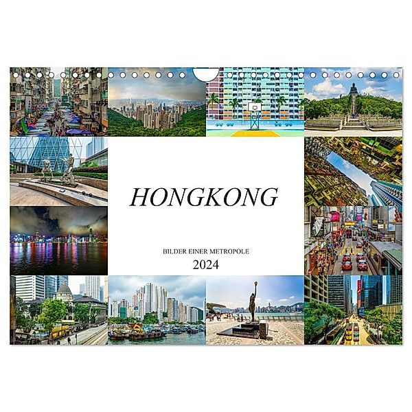 Hongkong Bilder einer Metropole (Wandkalender 2024 DIN A4 quer), CALVENDO Monatskalender, Dirk Meutzner